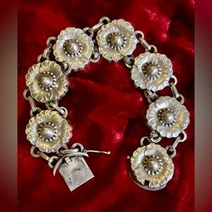 Rare Georg Jensen Sterling Silver “Blossom” Floral Bracelet 1940’s.